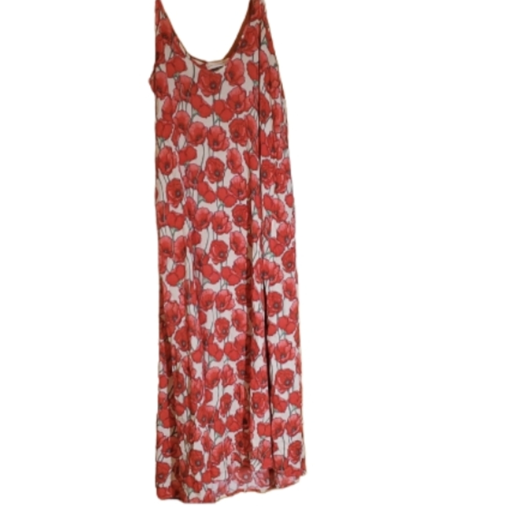 Never A Wallflower Womans Oversized Maxi Dress in‎ Poppy Size Small